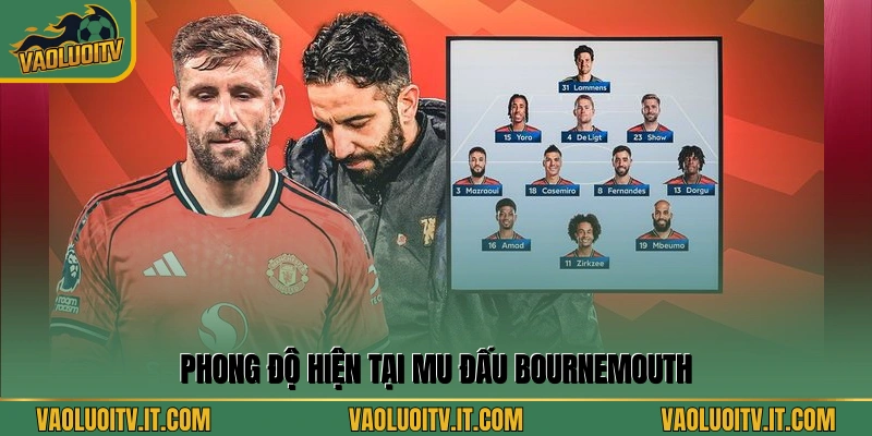 Phong độ hiện tại MU đấu Bournemouth